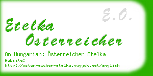 etelka osterreicher business card