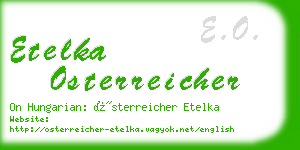 etelka osterreicher business card